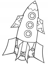 Ракета с узорами Раскраски для детей мальчиков