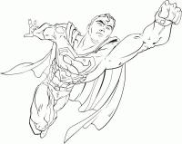 Супергерои супермен летит Распечатать раскраски для мальчиков