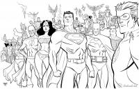 Супергерои dc comics Распечатать раскраски для мальчиков