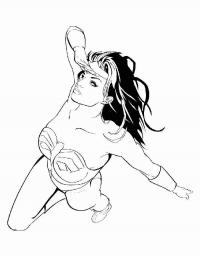 Супергерой девушка комиксы Раскрашивать раскраски для мальчиков