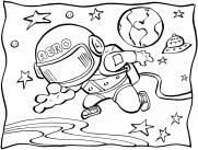 Космонавт изучает космос Раскраски для детей мальчиков