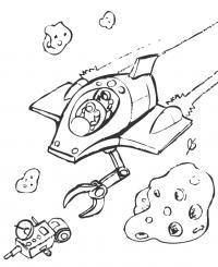 Космические корабли в полете Раскраски для мальчиков
