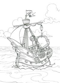 Раскраска корабль Раскраски для мальчиков