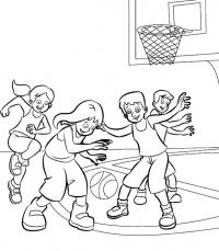Баскетбол Раскраски для мальчиков бесплатно
