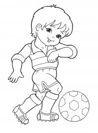 Мальчик футболист Раскраски для мальчиков бесплатно