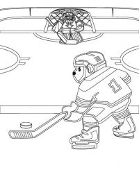 Хоккей на льду Раскрашивать раскраски для мальчиков