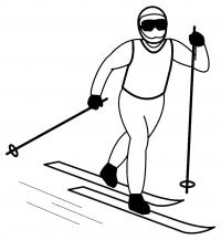 Лыжный спорт Раскраски для мальчиков бесплатно