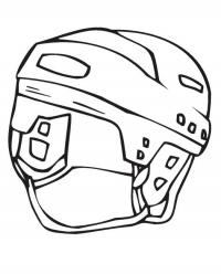 Хоккейный шлем Раскраски для мальчиков бесплатно