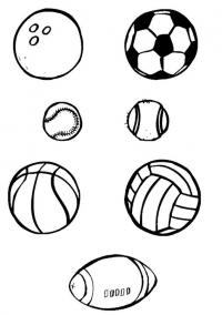 Спортивные мячи Раскраски для мальчиков бесплатно