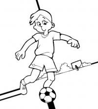 Юный футболист Раскраски для мальчиков бесплатно