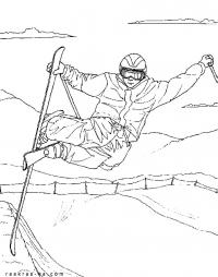 Фристафл на лыжах Раскраски для мальчиков бесплатно