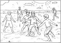 Пляжный футбол Раскрашивать раскраски для мальчиков