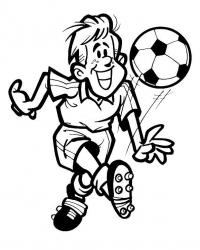 Футболист с мячом Раскрашивать раскраски для мальчиков