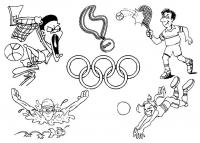 Олимпийские виды спорта Раскрашивать раскраски для мальчиков