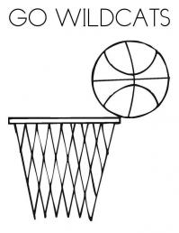 Баскетбольный мяч в кольце Раскрашивать раскраски для мальчиков