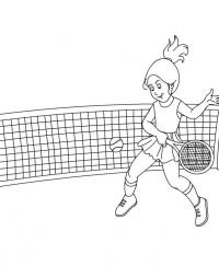 Теннис девушка Раскраски для мальчиков бесплатно
