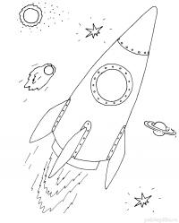 Ракета в космосе для мальчиков Раскраски для детей мальчиков