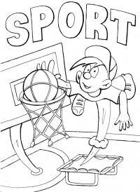 Спорт баскетбол Раскрашивать раскраски для мальчиков