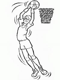 Высокий баскетболист Раскраски для мальчиков