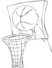Баскетбольный мяч летит в кольцо Раскраски для мальчиков