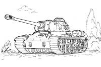 Советский танк Раскрашивать раскраски для мальчиков