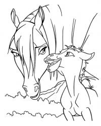 Лошадь и детеныш Раскраски для мальчиков