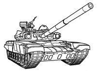 Большой танк т-90 Раскрашивать раскраски для мальчиков