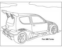 Fiat 600 turbo Раскрашивать раскраски для мальчиков