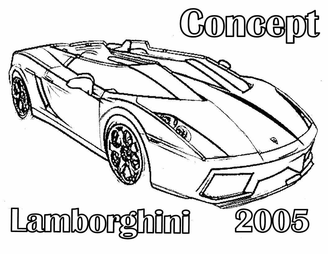 Ламборджини 2005 Распечатать раскраски для мальчиков