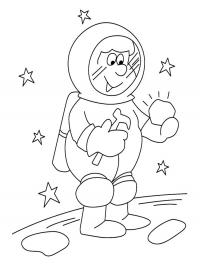 Космонавт исследует новую планету Раскрашивать раскраски для мальчиков