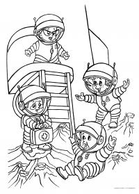 Юные космонавты Раскрашивать раскраски для мальчиков