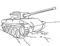 Мощный танк Раскраски для мальчиков бесплатно