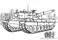 Большой мощный танк Раскраски для мальчиков бесплатно