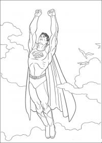 Супермен прыгает Раскраски для мальчиков