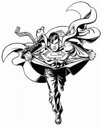 Супермен бежит на помощь Раскраски для мальчиков