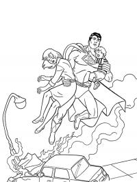 Супермен спасает людей Раскраски для мальчиков
