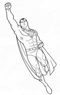 Супермен в прыжке Раскраски для мальчиков