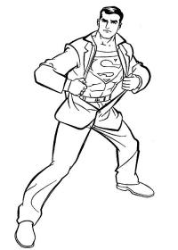 Супермен маскируется под обычного человека Раскраски для мальчиков