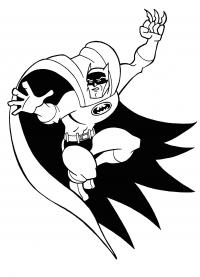Бэтмен в прыжке Распечатать раскраски для мальчиков