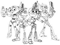 Роботы с оружием из мультфильма Раскраски для детей мальчиков