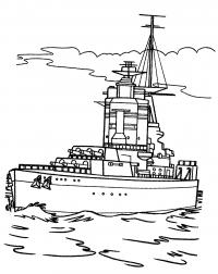 Военное судно Скачать раскраски для мальчиков