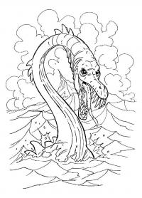 Морской змей Раскраски для детей мальчиков