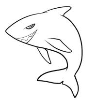 Простая акула Раскраски для мальчиков бесплатно