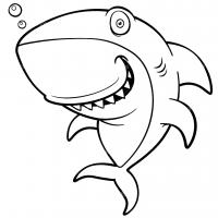Прикольная акула Раскраски для мальчиков бесплатно