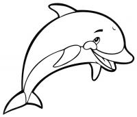 Милый дельфин Распечатать раскраски для мальчиков