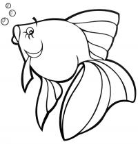 Красивая рыбка Распечатать раскраски для мальчиков