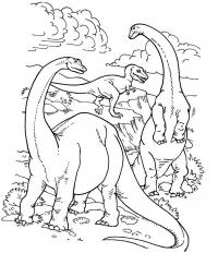 Длинношеие динозавры Раскраски для мальчиков