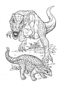 Динозавр с открытой пастью Раскраски для мальчиков