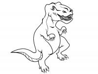 Динозавр стоит на задних лапах Раскраски для мальчиков
