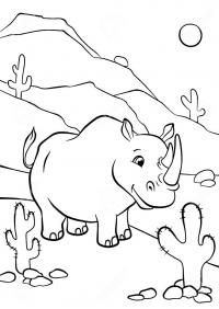 Носорог Скачать раскраски для мальчиков